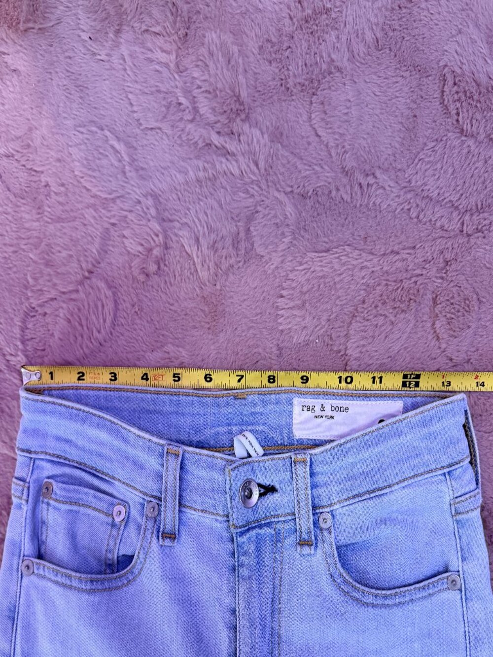 Rag & Bone Nina High Rise Skinny Jeans Light Wash Paeonia Stretch Size 25 - Picture 12 of 12